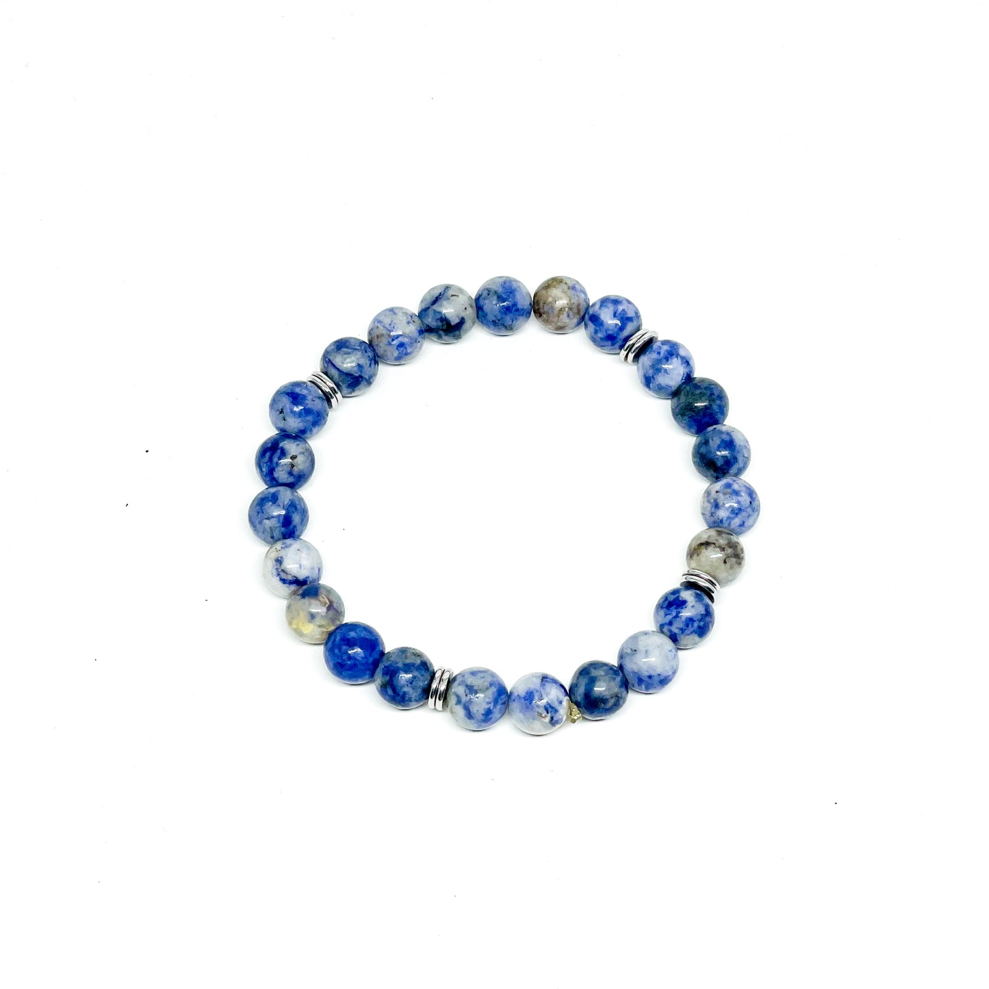 Sodalite and Blue Maasai bracelets drawstring stainless steel lock. Adjustable and stretchy Men’s Bracelets.