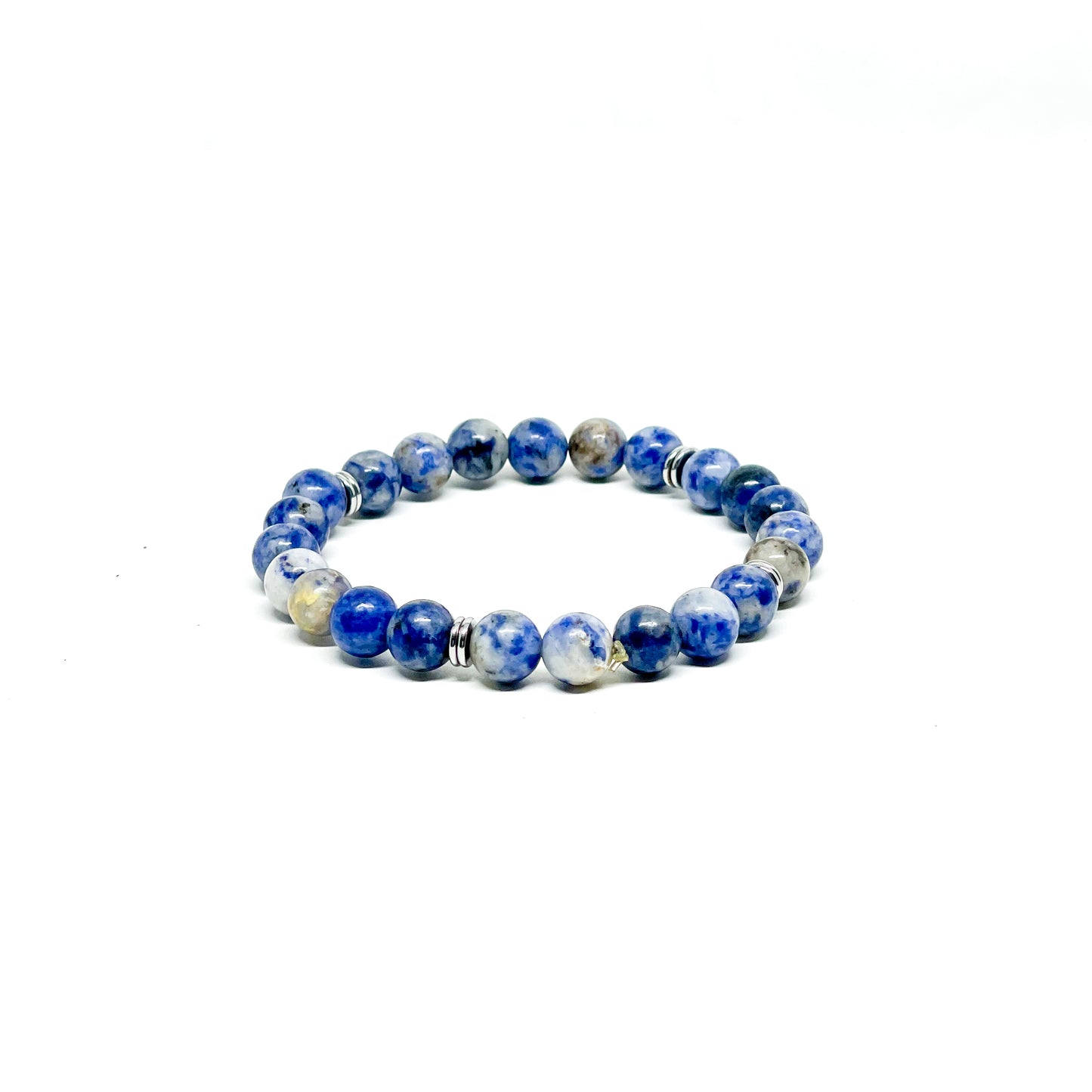 Sodalite and Blue Maasai bracelets drawstring stainless steel lock. Adjustable and stretchy Men’s Bracelets.