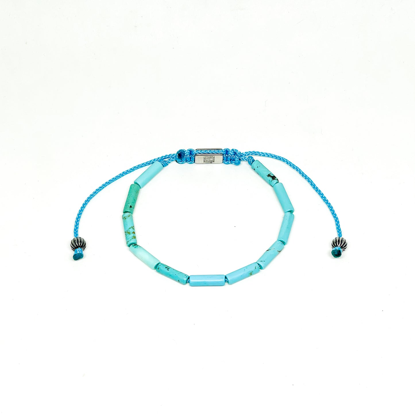 Men’s Bracelet With Turquoise And Stainless Steel.