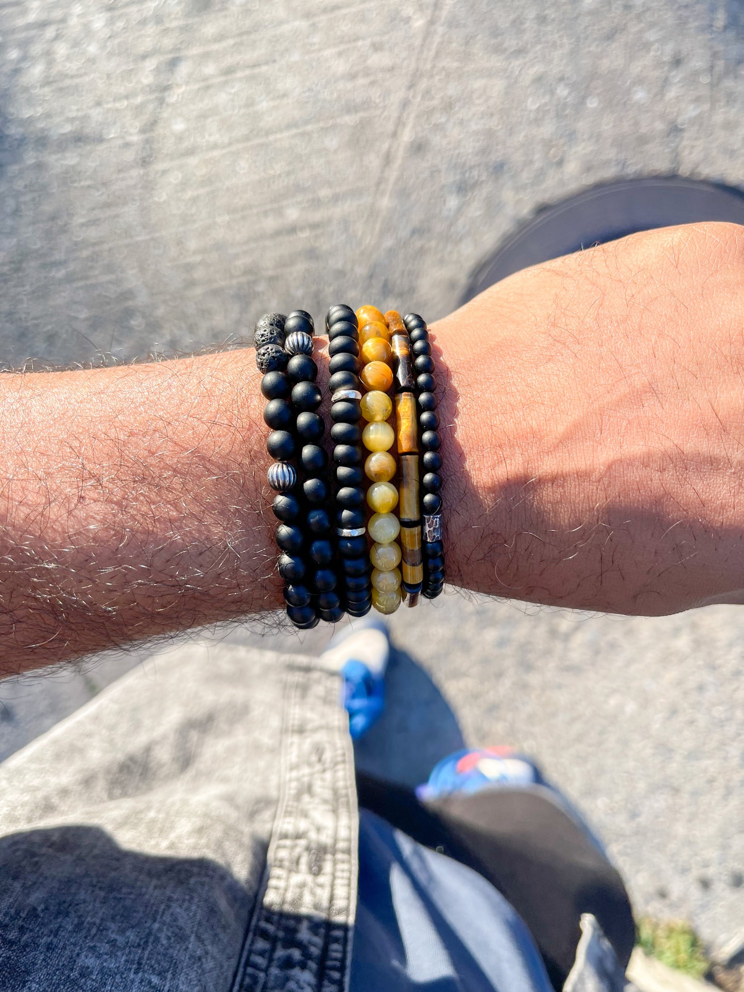 Yellow Tiger Eye Men’s Bracelet.