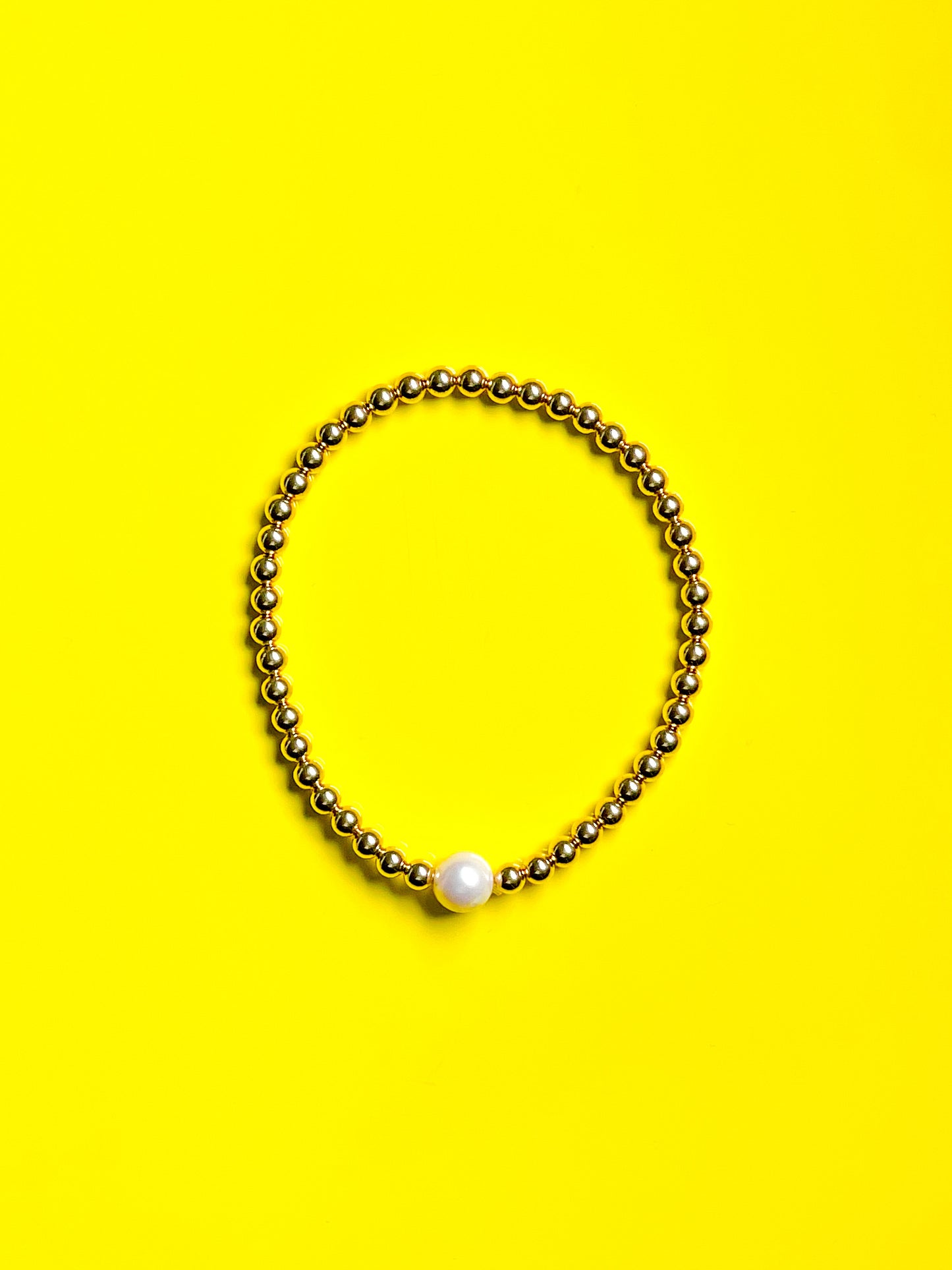 Pearl And Gold Filled Women's Bracelet.