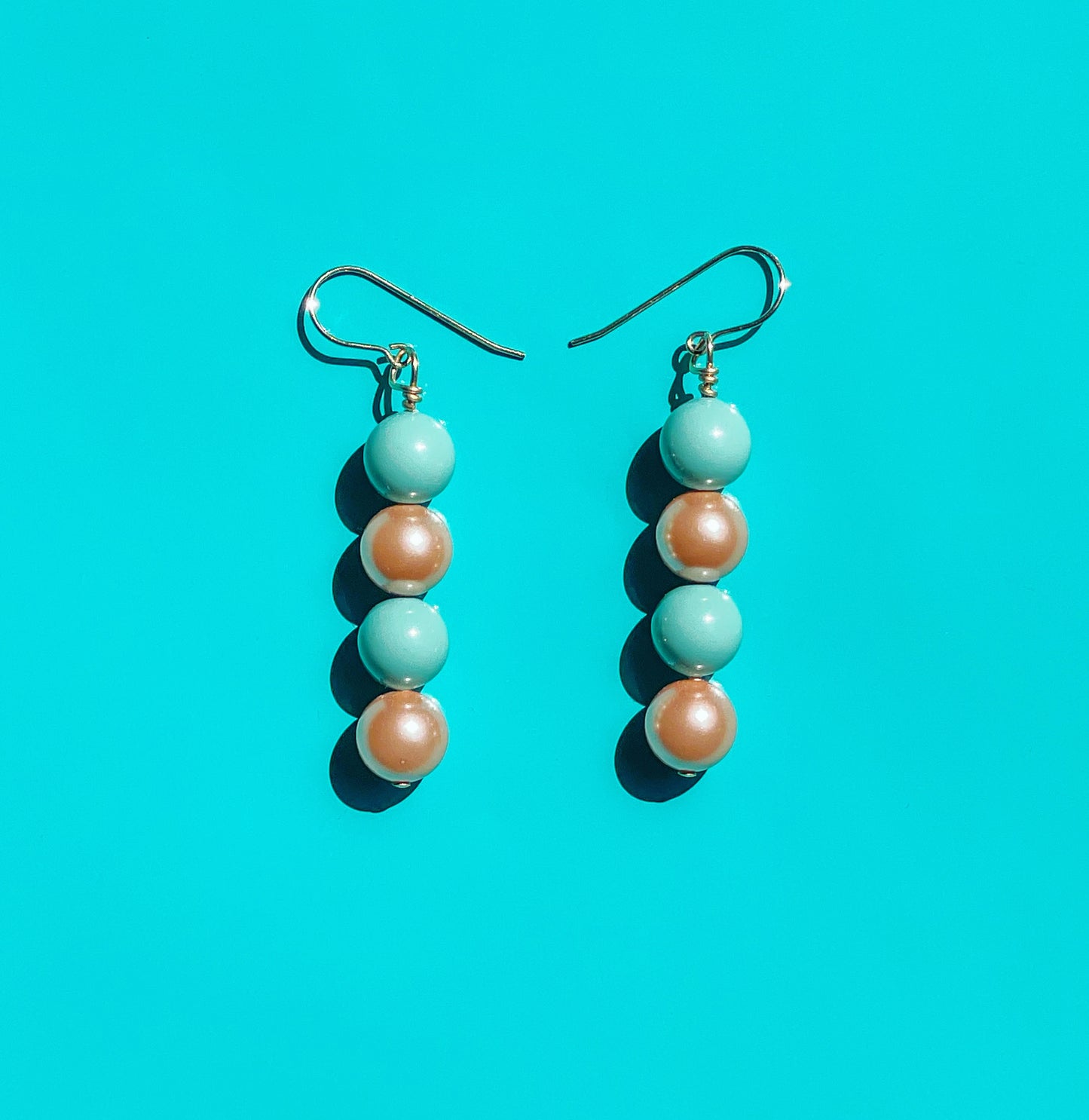 Pearls And Gold Filled Earrings.