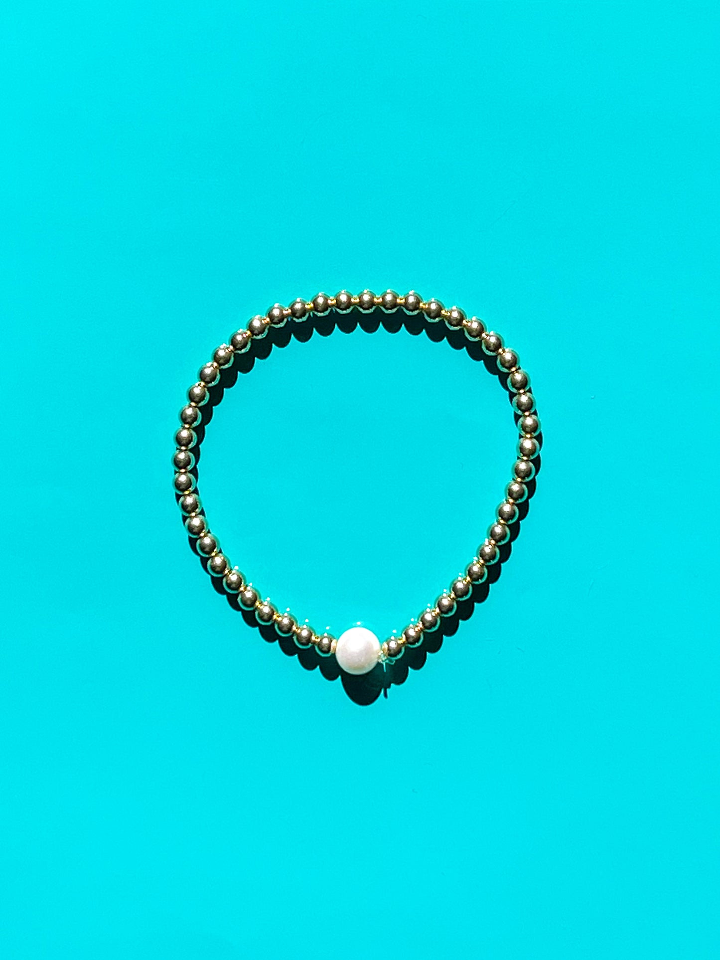 Pearl And Gold Filled Women's Bracelet.