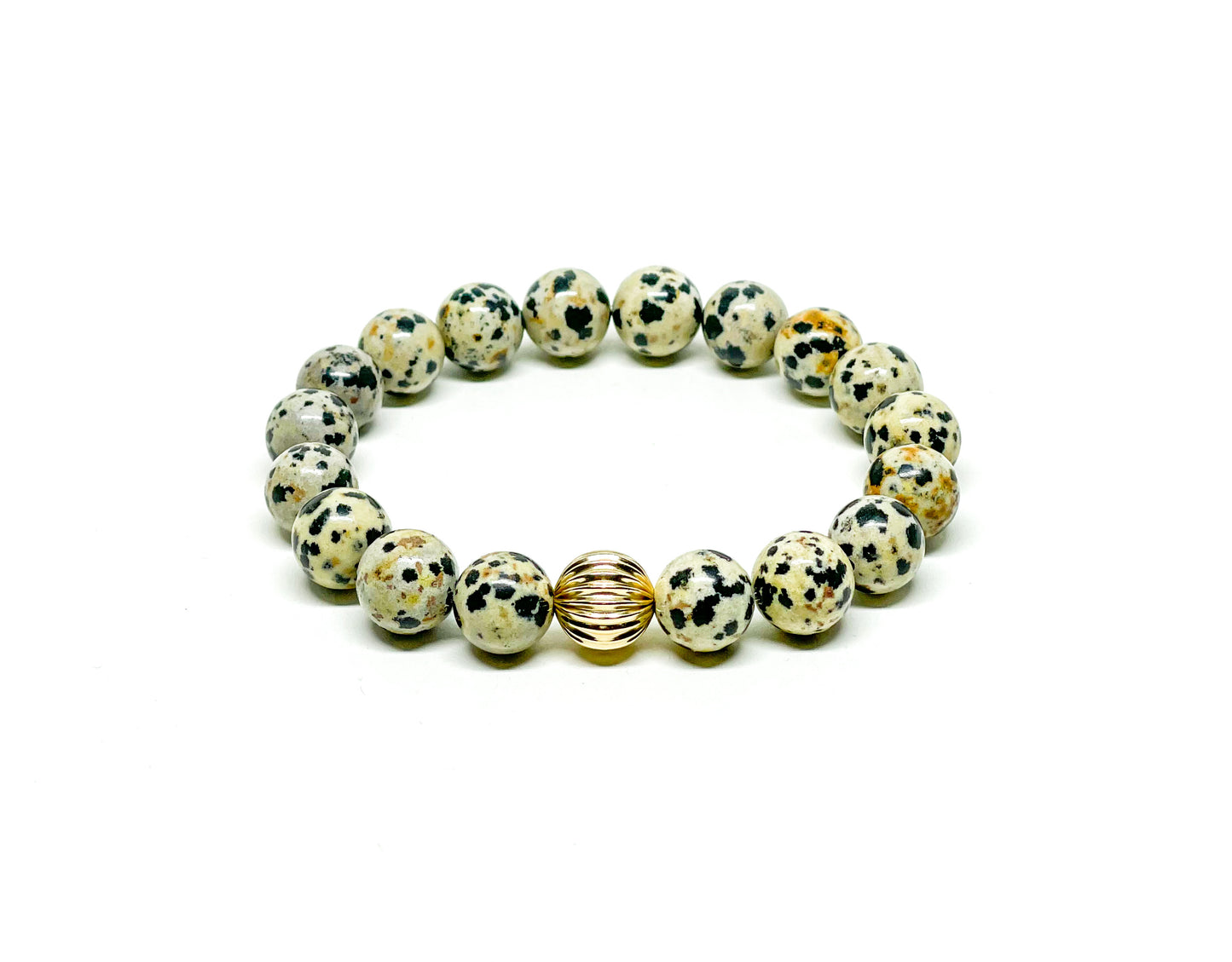 Dalmatian And Gold Filled Women's Bracelet.